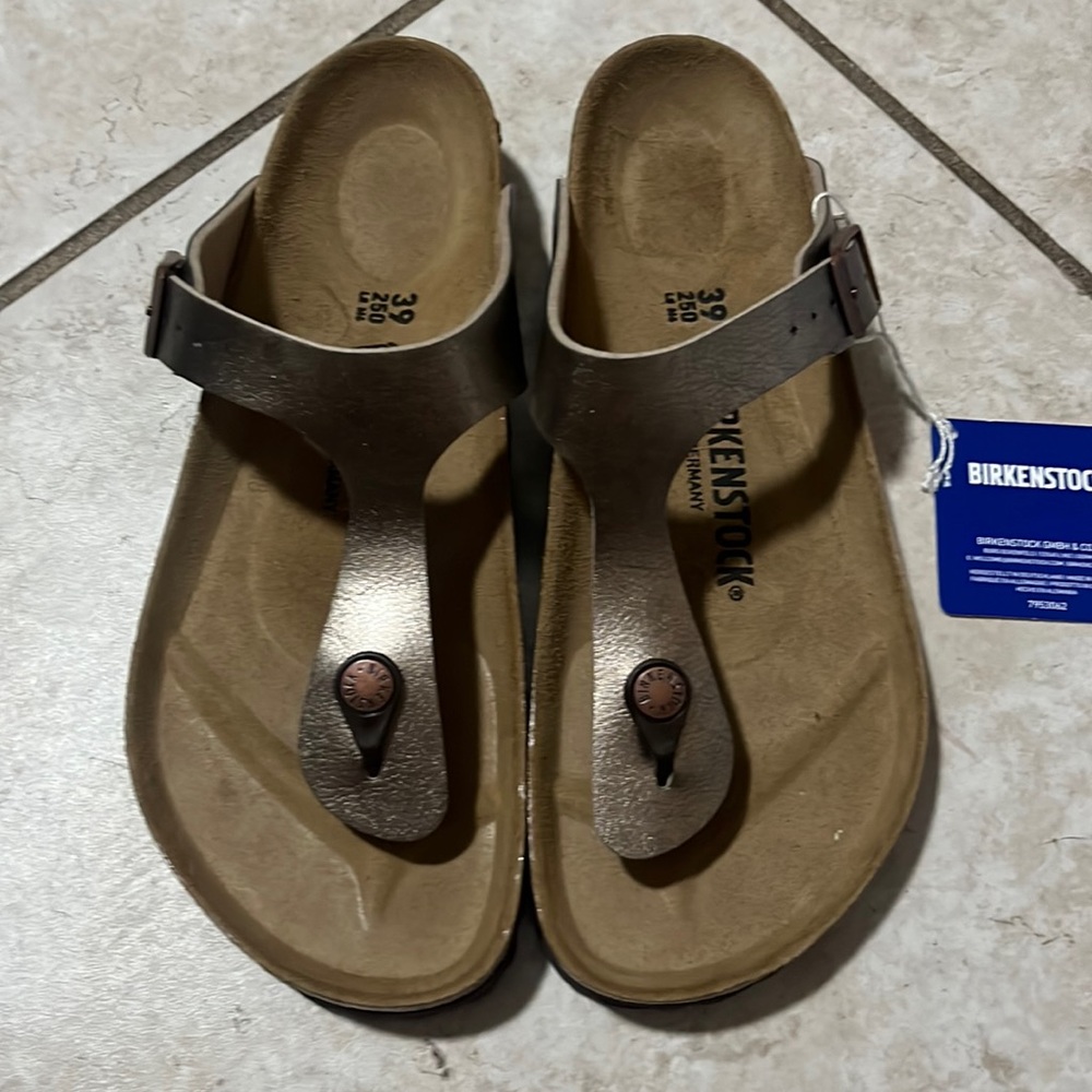New Birkenstock Gizeh Size 39 Graceful Taupe